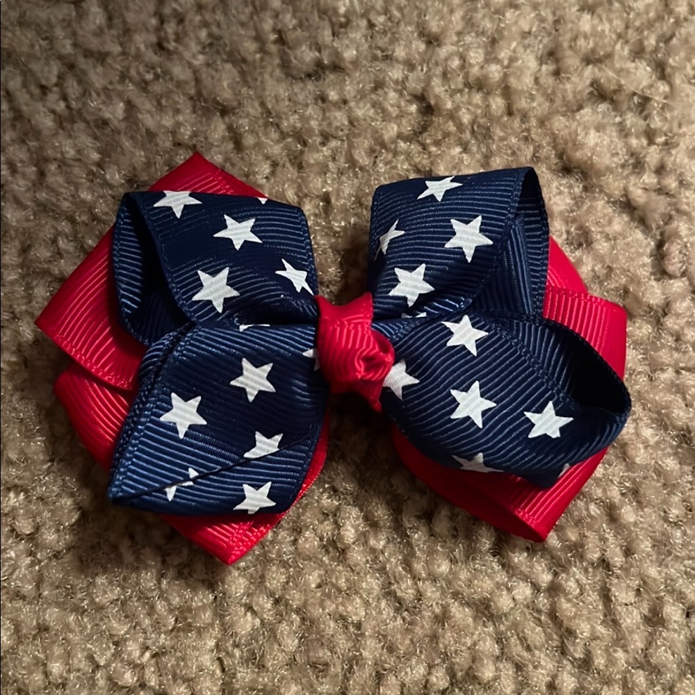 fourth of july clip bow